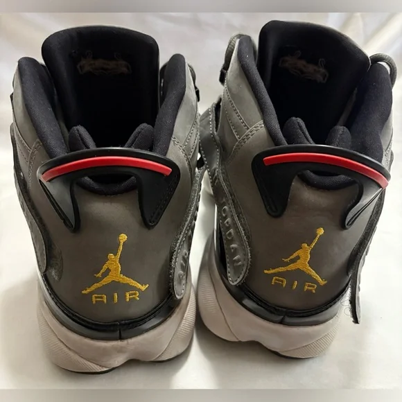 Air Jordan 6 Rings Smoke Grey,Black and Red Sneakers Size 14 - Picture 6 of 8